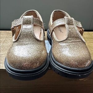 Cat & Jack Gold Glitter Kids Dress Shoes